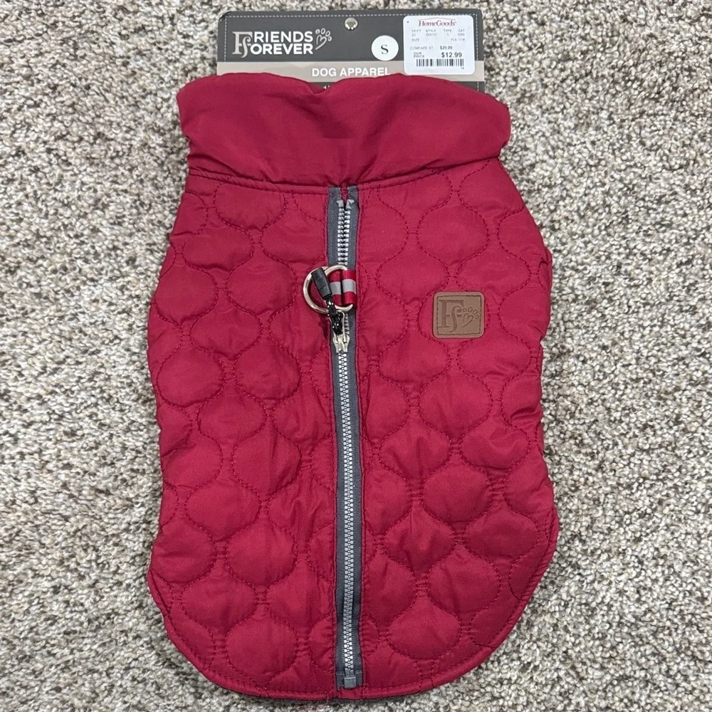 Friends Forever Quilted Red Dog Jacket